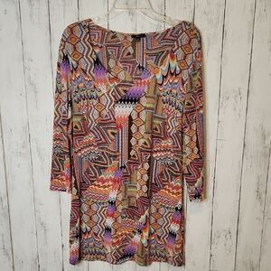 Milano Colorful Geometric Pattern Dress Large